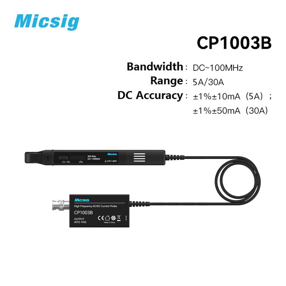 Current Probe Ac Dc 50Mhz Oscilloscope - Micsig عالية التردد CP1003B CP503B التيار