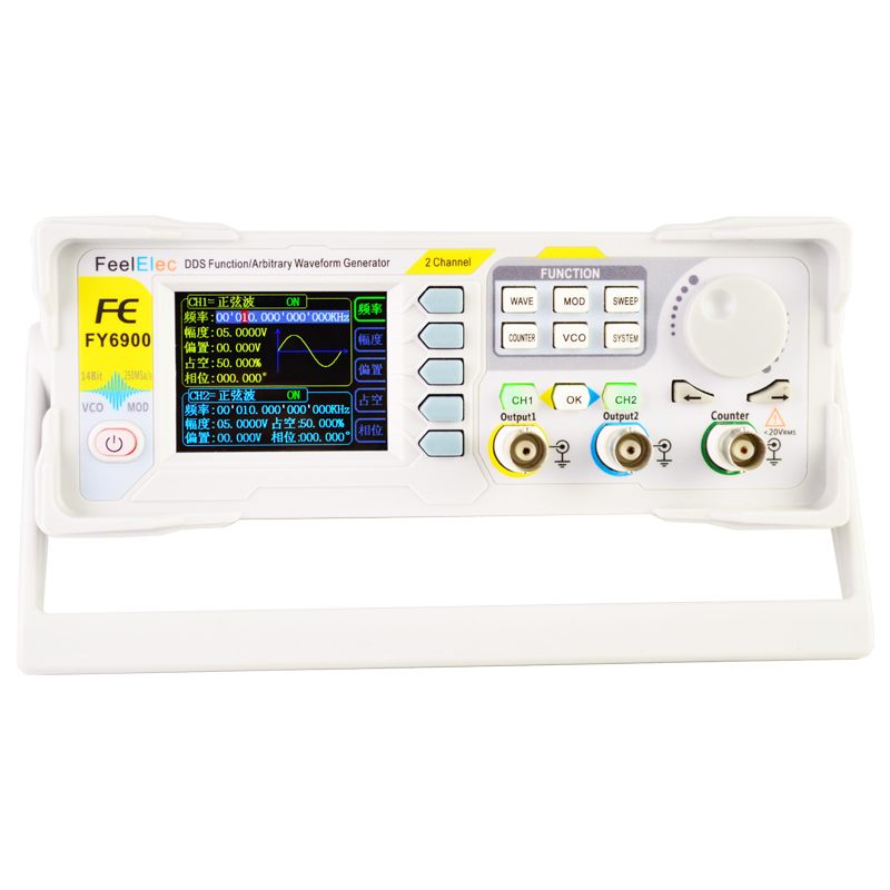 مولد إشارات موجية عشوائية ثنائ - مراجعة Dual Channel Arbitrary Waveform Function Generator 60Mhz وسعره